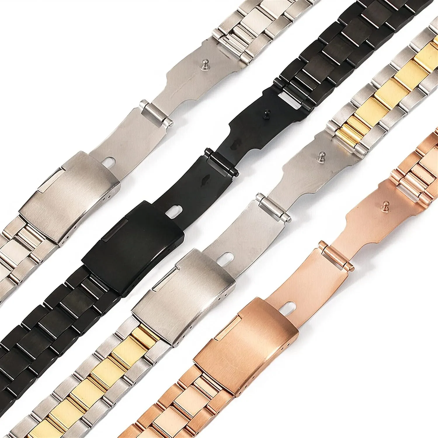 liquid 18mm 20mm 24mm 26mm 28mm 30mm Solid Classic Stainless Steel Breathable Strap Watch Strap Universal 