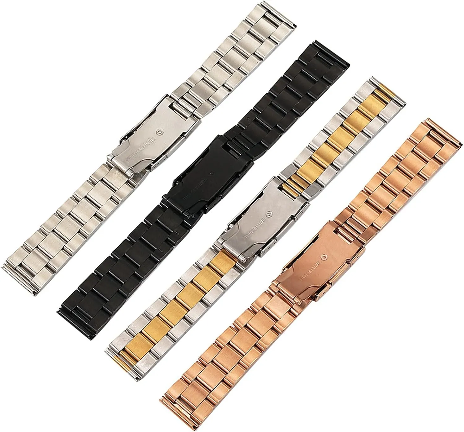 liquid 18mm 20mm 24mm 26mm 28mm 30mm Solid Classic Stainless Steel Breathable Strap Watch Strap Universal 