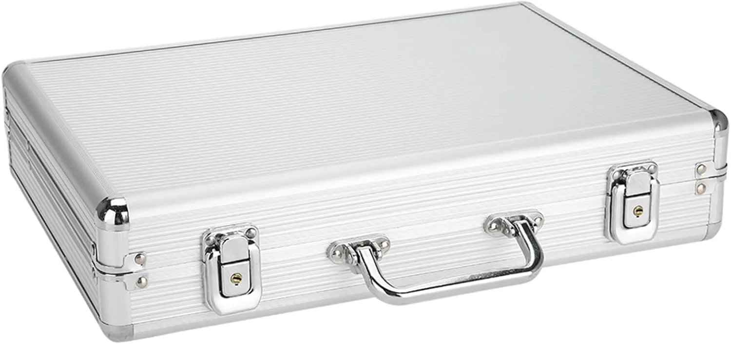 Lock and Key Security, Portable and Shatter 24 Slot Aluminum Alloy Watch Display Storage Box, liquefy being masonry High End Fashionable Design, Soft Interior, Elegant 