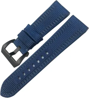 Luminor PAM Canvas Leather Sport Strap Gift Tools KLVN 24mm 26mm Nylon Fabric Watch Band For overburden Panerai Submersible 