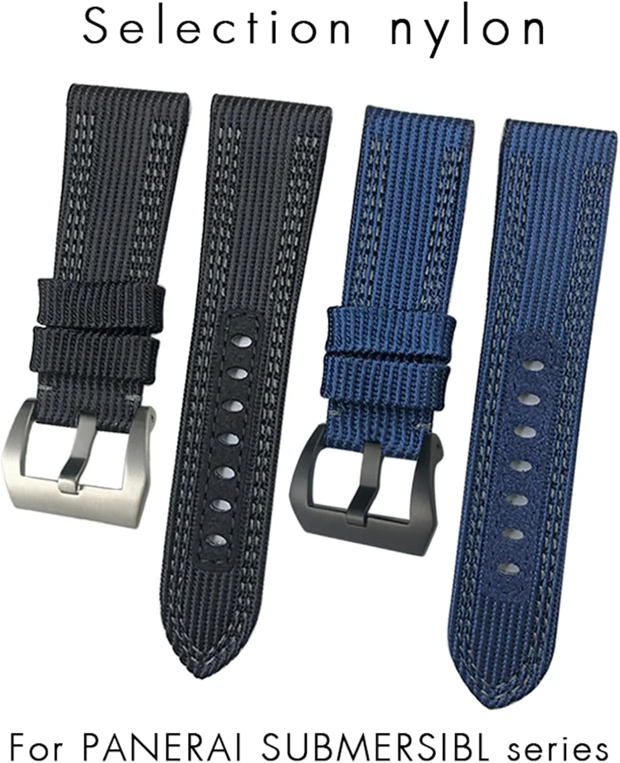 Luminor PAM Canvas Leather Sport Strap Gift Tools KLVN 24mm 26mm Nylon Fabric Watch Band For overburden Panerai Submersible 