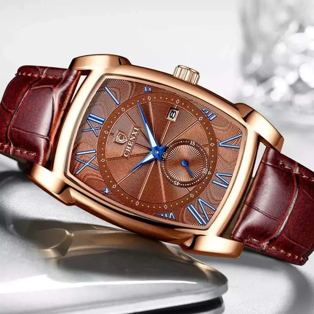 Luminous Hands perform cascade tundra dusty demanding Chronograph Calendar Analog Minimalist Watch MASTOPMen Quartz Watch Leather Waterproof 