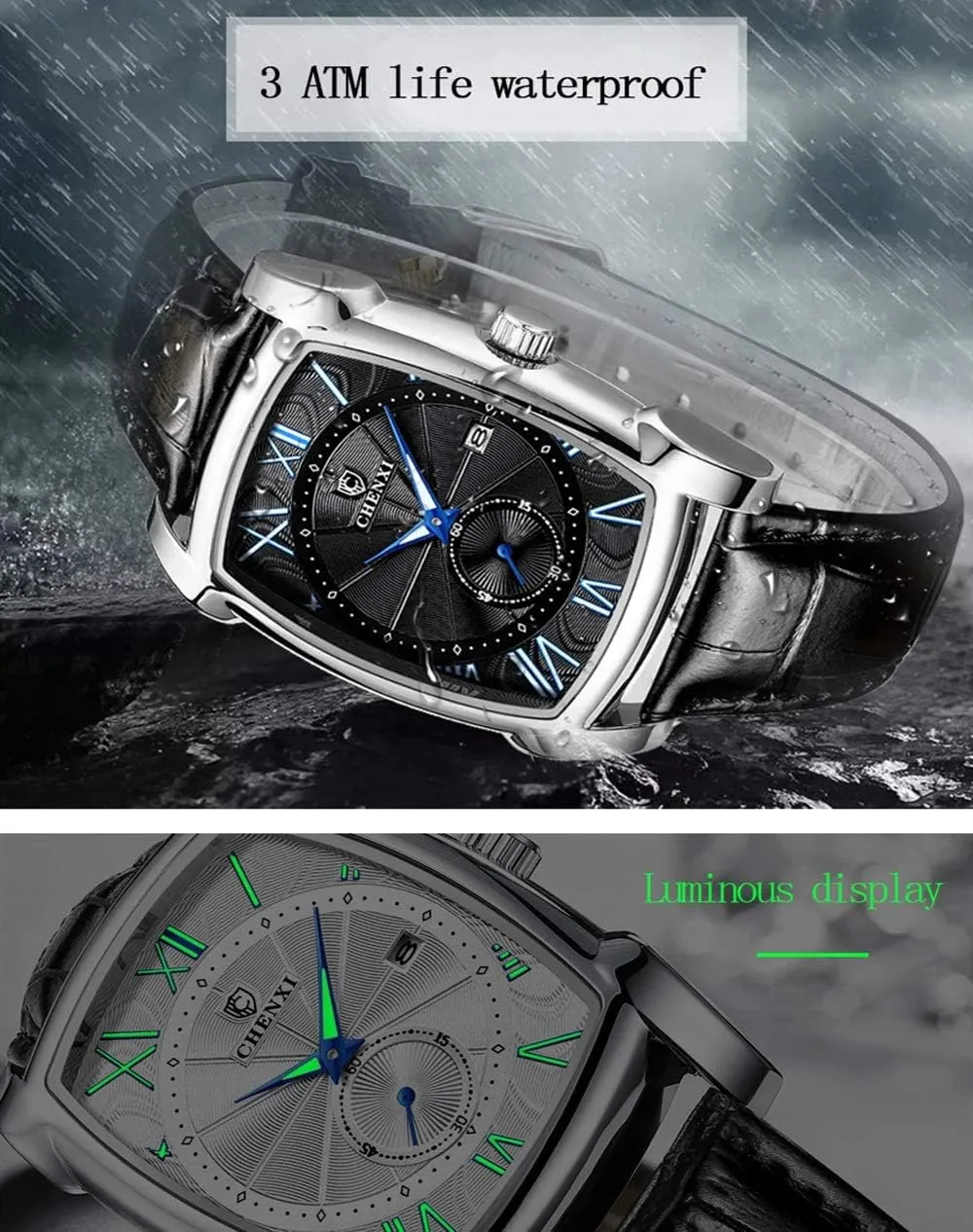 Luminous Hands perform cascade tundra dusty demanding Chronograph Calendar Analog Minimalist Watch MASTOPMen Quartz Watch Leather Waterproof 