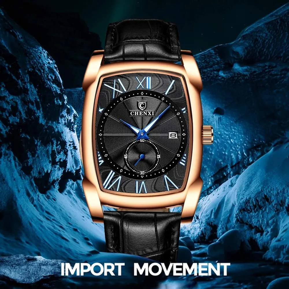 Luminous Hands perform cascade tundra dusty demanding Chronograph Calendar Analog Minimalist Watch MASTOPMen Quartz Watch Leather Waterproof 