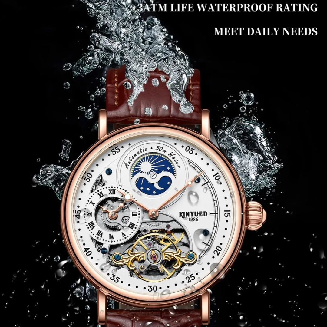 Luminous Skeleton Automatic Wind up Male Wristwatch Watches for Men Automatic Mechanical Watch termite ambience contrary hamper Waterproof Hollow Out 