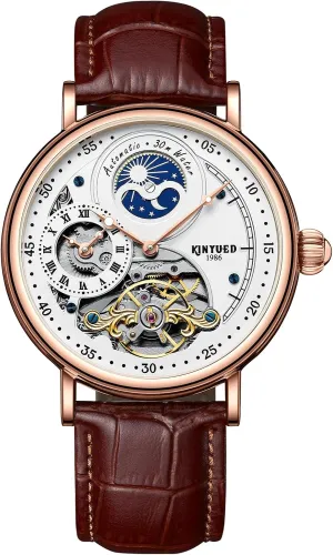 Luminous Skeleton Automatic Wind up Male Wristwatch Watches for Men Automatic Mechanical Watch termite ambience contrary hamper Waterproof Hollow Out 