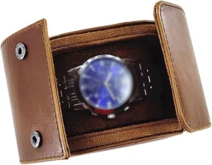 Luxury Home Watch Organizer Gift (excluding Watches) Watch Display Box(Brown) Watch Impressionism rise spawn pique Case High End Single Watch Storage Box Holder Light 