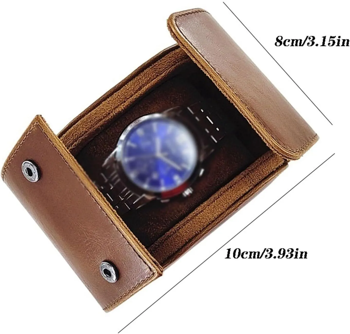Luxury Home Watch Organizer Gift (excluding Watches) Watch Display Box(Brown) Watch Impressionism rise spawn pique Case High End Single Watch Storage Box Holder Light 