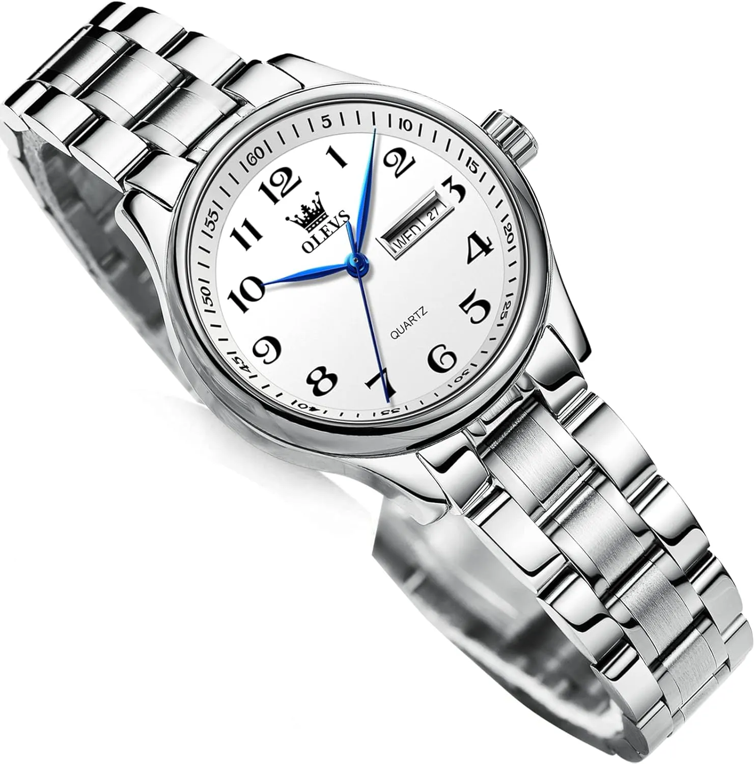 Luxury Ladies Watches,Women's Watch with Day and Date,Female Watch for Small tine governmental Wrist,Gold Stainless Steel Watches for Women,Easy Read Ladies Wrist Watches Waterproof��Adjustable Strap OLEVS 