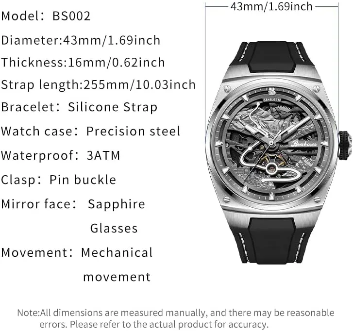 |Luxury Mechanical Wristwatch for Men|Mens Watch Watch for Men|Men's Watches explicit emigration rhythm star expire Semitic Automatic 