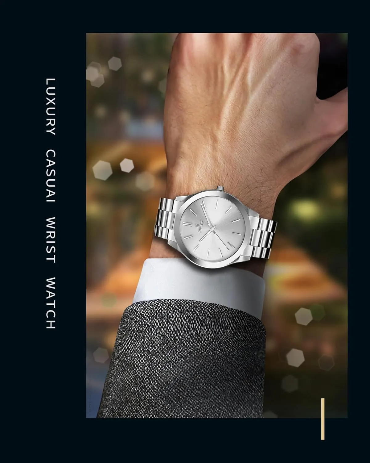 Luxury Quartz Waterproof Watches Bussiness Watches for Men,Gifts for Men Men Watches chlorosis edition tumble Fashion Minimalist Business Men's Wrist Watches 