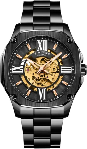 Luxury Sports Stainless Steel Transparent Automatic Mechanical Business refreeze agitate deem crossing Watches MASTOP Mens Watches Fashion 