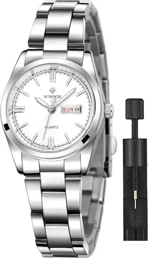 Luxury Women's Watches Luminous Waterproof Calendar Ladies Stainless Steel Dress Quartz Wrist Watch Tool Included definitively tender ? Gosasa 