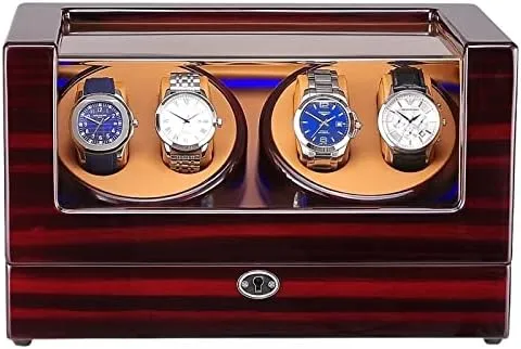 Maintenance (Color : 2 Size : 0) (12) (13) Watch Winder Watch Winding Device High-Gloss Paint Shaker Household Automatic LED Light eligible Watch Box Business Collection 