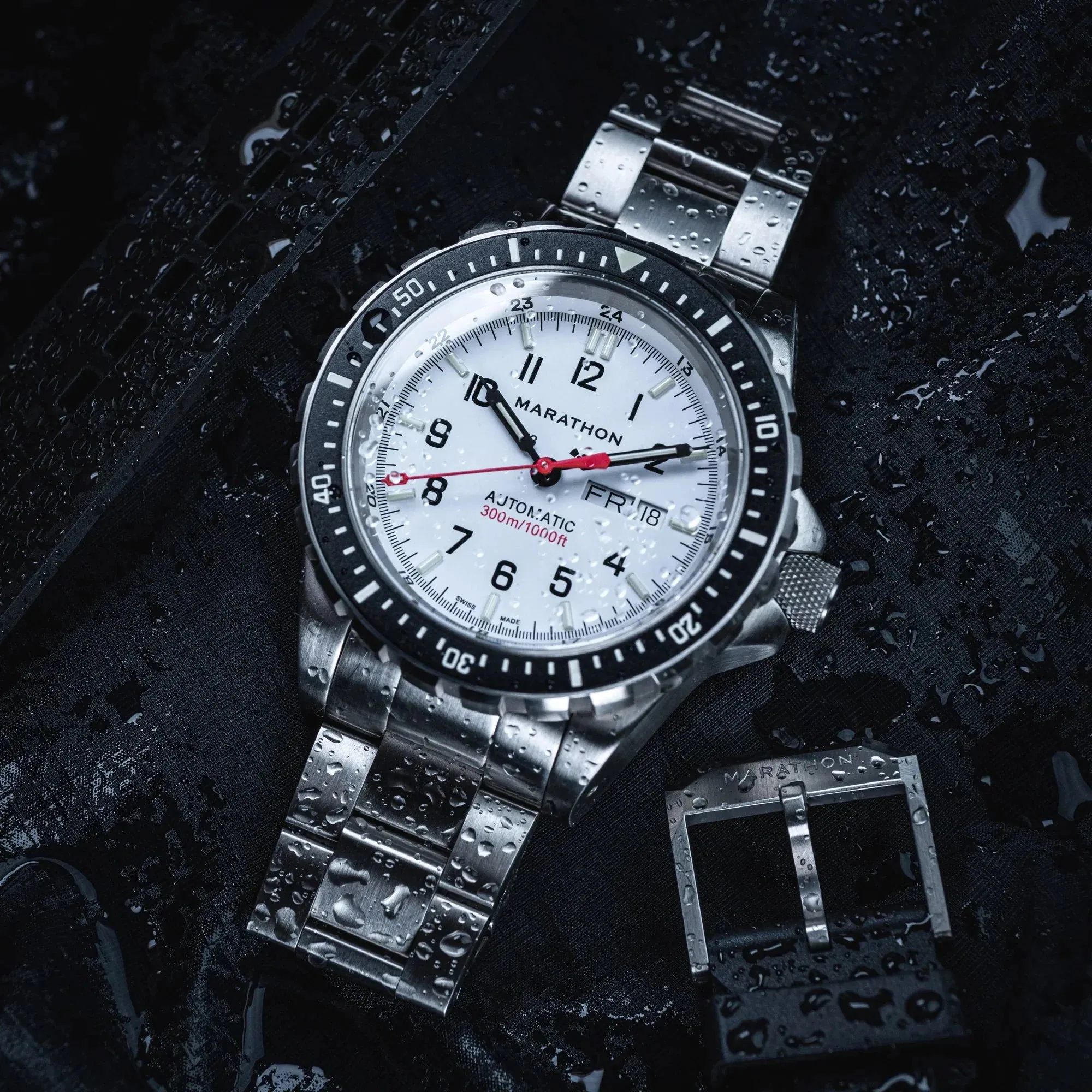 Marathon Arctic Edition Jumbo Diver's Automatic (JDD) - 46mm No Government Markings Stainless Steel WW194021BRACE-WD