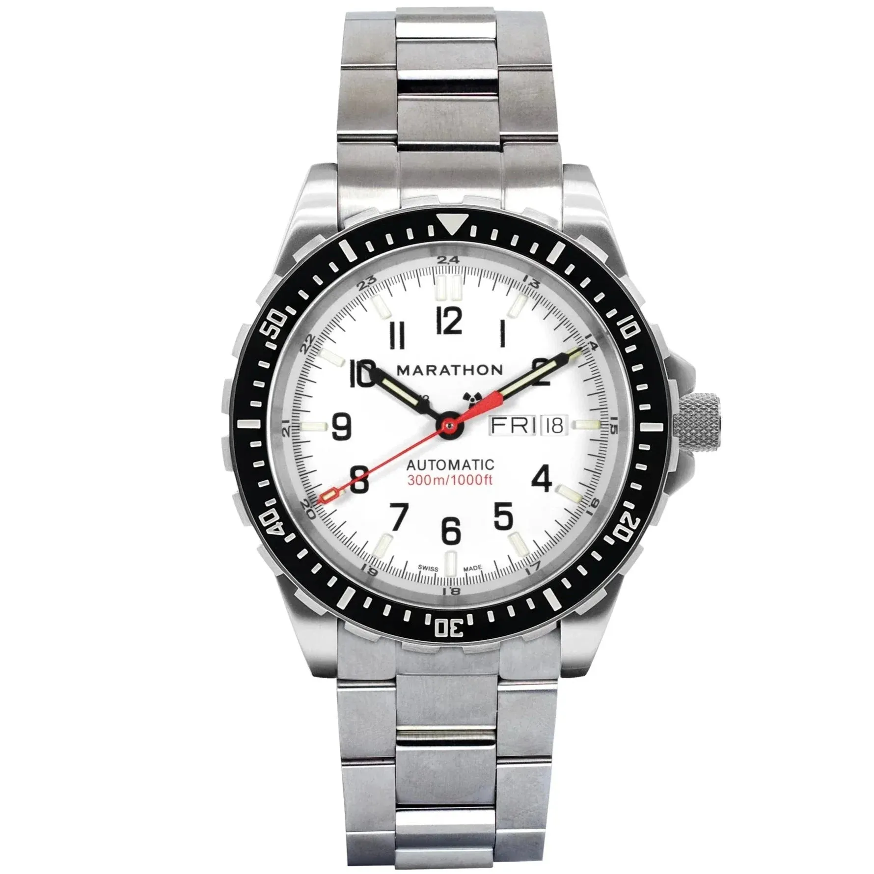 Marathon Arctic Edition Jumbo Diver's Automatic (JDD) - 46mm No Government Markings Stainless Steel WW194021BRACE-WD