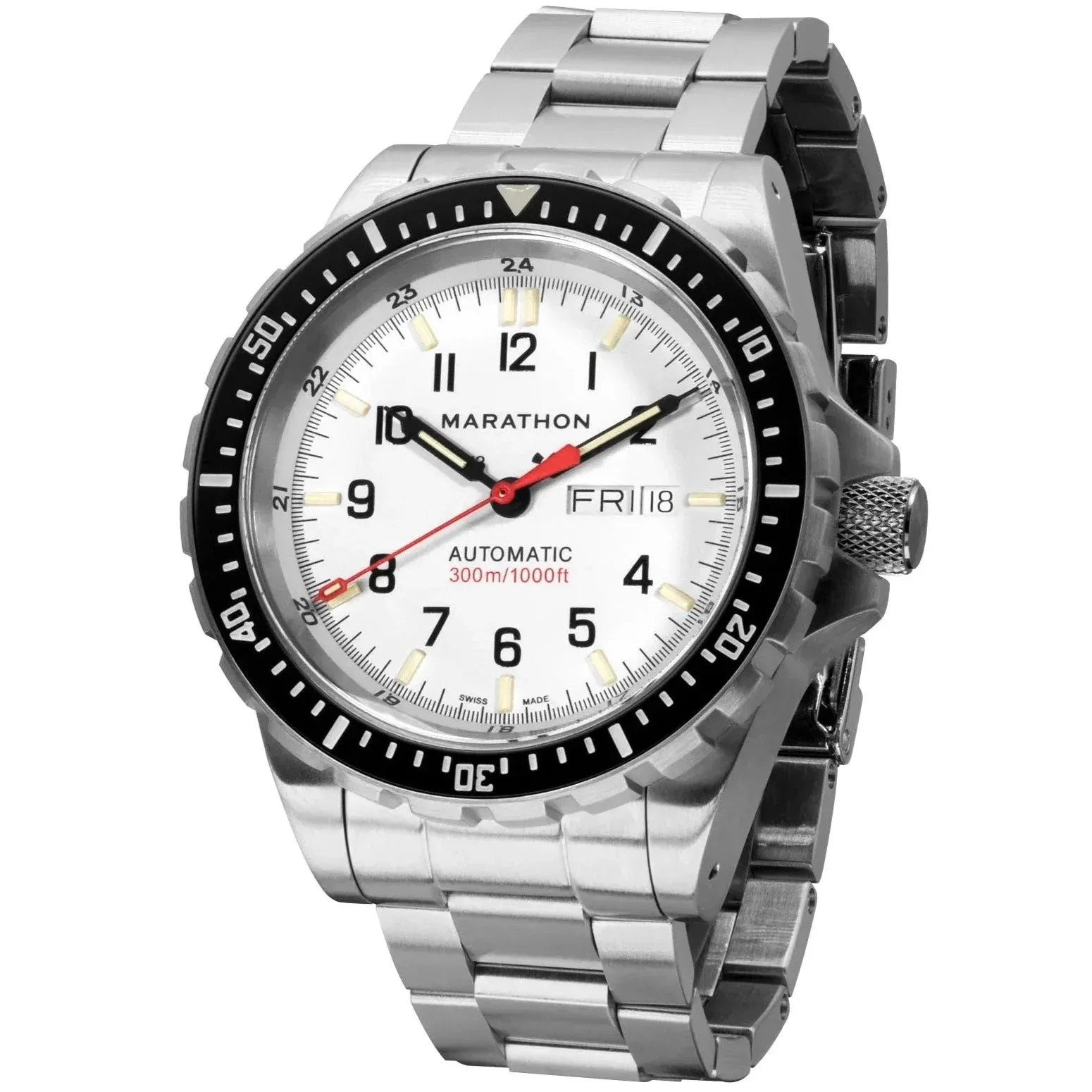 Marathon Arctic Edition Jumbo Diver's Automatic (JDD) - 46mm No Government Markings Stainless Steel WW194021BRACE-WD