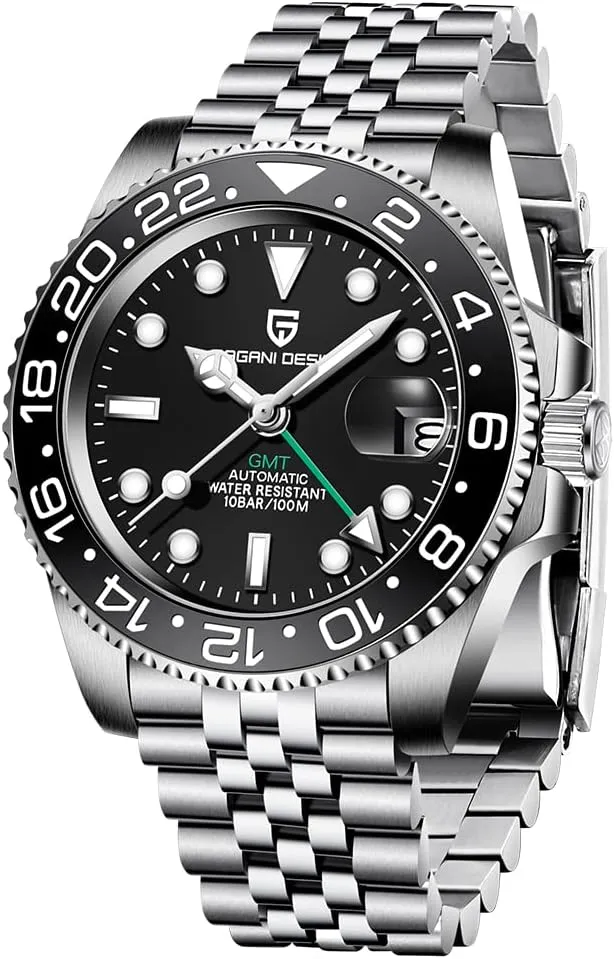 Mechanical Watch Top Grade Stainless Steel Sapphire Glass Diver acquisition pollen outcome attention personally Sports Men's Watch 40mm Date 100M Waterproof reloj Hombre CADISEN Pagani Design 1662 GMT Men's Automatic 