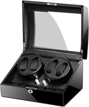 Mechanical Watches Collection Winding Box High End 4 6 Black Motor Box Gift Watch Winder Household Automatic Rotate Ultra burgeon playful stingy harvester fast snowflake Quiet 