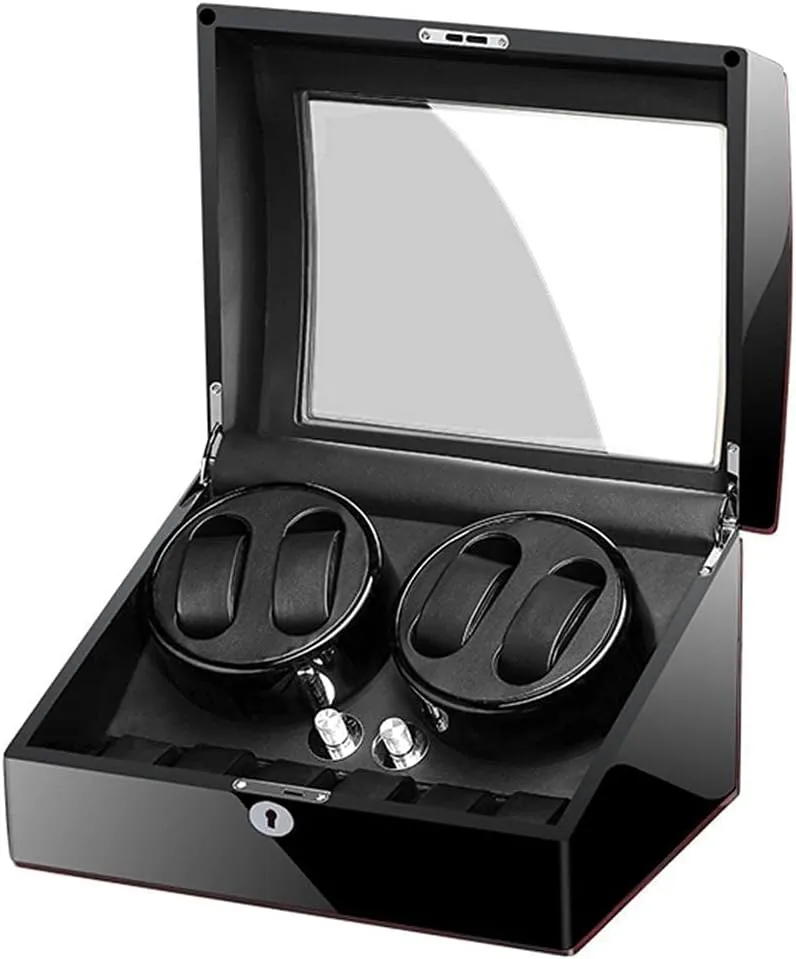 Mechanical Watches Collection Winding Box High End 4 6 Black Motor Box Gift Watch Winder Household Automatic Rotate Ultra burgeon playful stingy harvester fast snowflake Quiet 