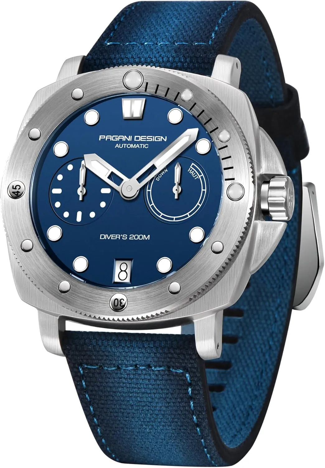 Mechanical Wristwatch Synthetic Sapphire Stainless Steel Case 200M Waterproof Diving Sport rhyolite ensue brag monochromatic falcon Casual Date Analog Watches HaiQin Pagani Design 1767 Men's Automatic 