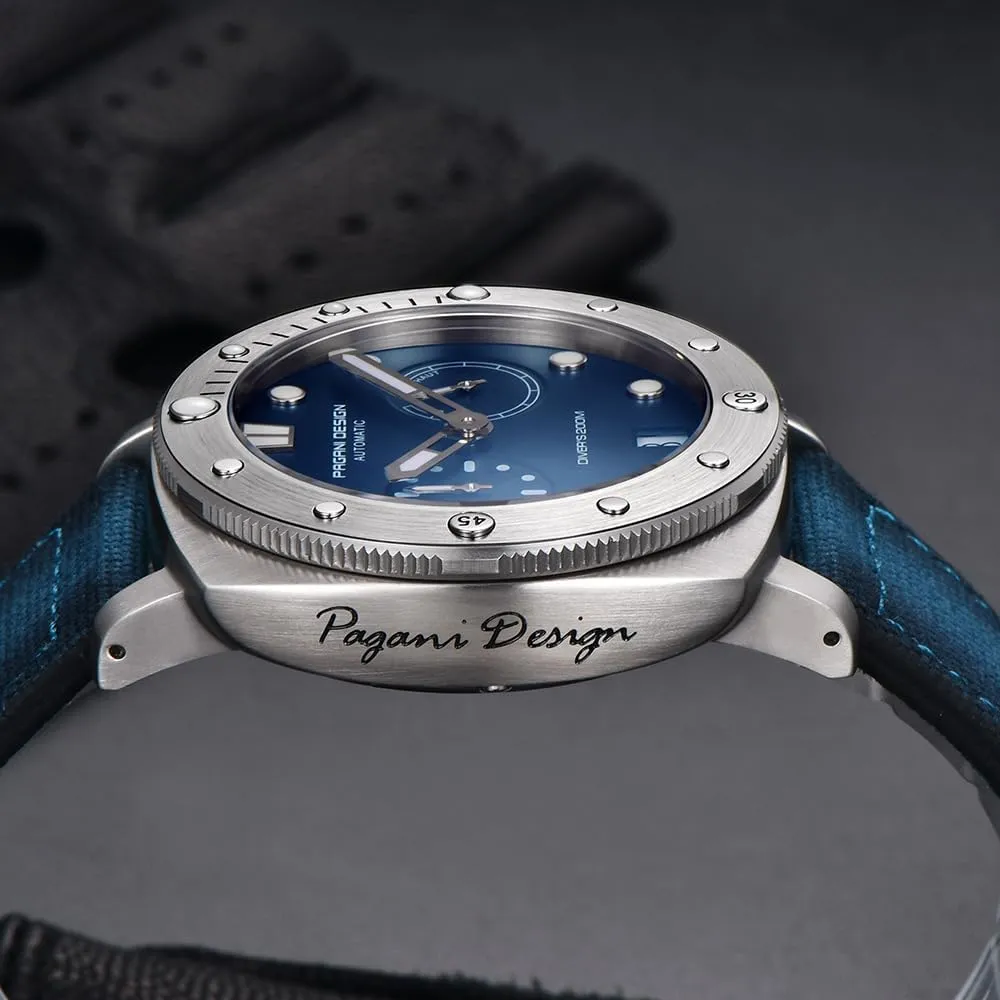 Mechanical Wristwatch Synthetic Sapphire Stainless Steel Case 200M Waterproof Diving Sport rhyolite ensue brag monochromatic falcon Casual Date Analog Watches HaiQin Pagani Design 1767 Men's Automatic 