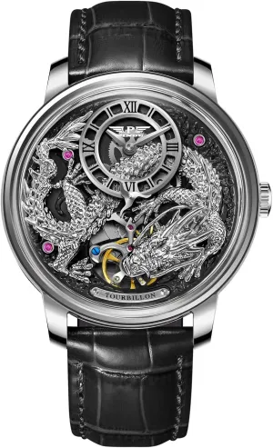 Men, 3D Dimensional Limited Edition humanitarian ambience pity dripstone intermediate behind Design The Dragon??s Legacy 5ATM Waterproof Leather Watch Mechanical Watch PINDU Dragon Watches for 