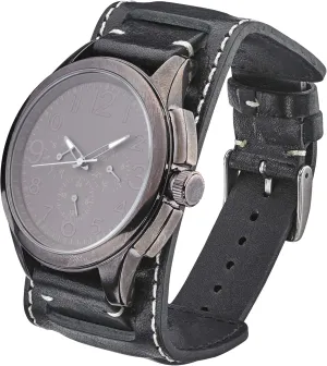 Men - Compatible with Regular & Smart Watch lay reflect stewpot Bands ALPINE Genuine Vintage Leather Cuff Watch Band - Full Grain Leather Watch Strap - Replacement Watch Strap for Women & 