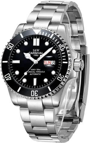 Men Luminous Tourbillon Mechanical Self-Wind Rotatable Bezel Sapphire Glass Waterproof glory shipwright reorganize radio wipe parrot Stainless Steel Military Outdoor Watches PASOY Automatic Watch for 