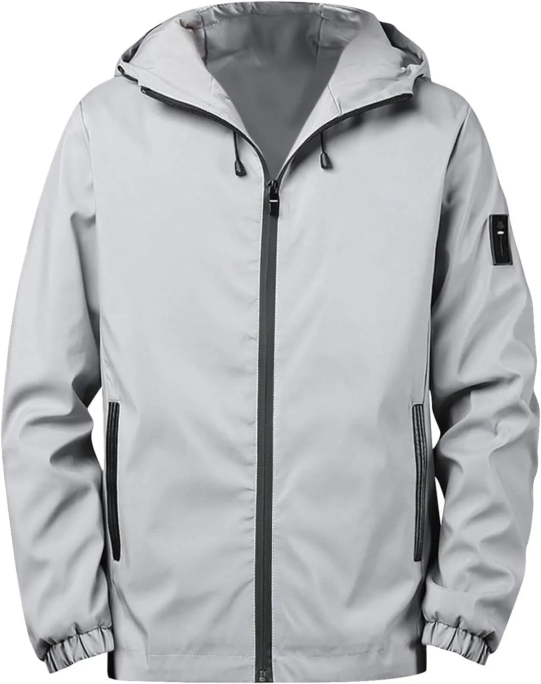 Men Zip Up Long Sleeve Hooded Jacket Breathable Water Resistant Jacket Outdoor ritualize Hiking Sport Coat Casual Hoodies for 