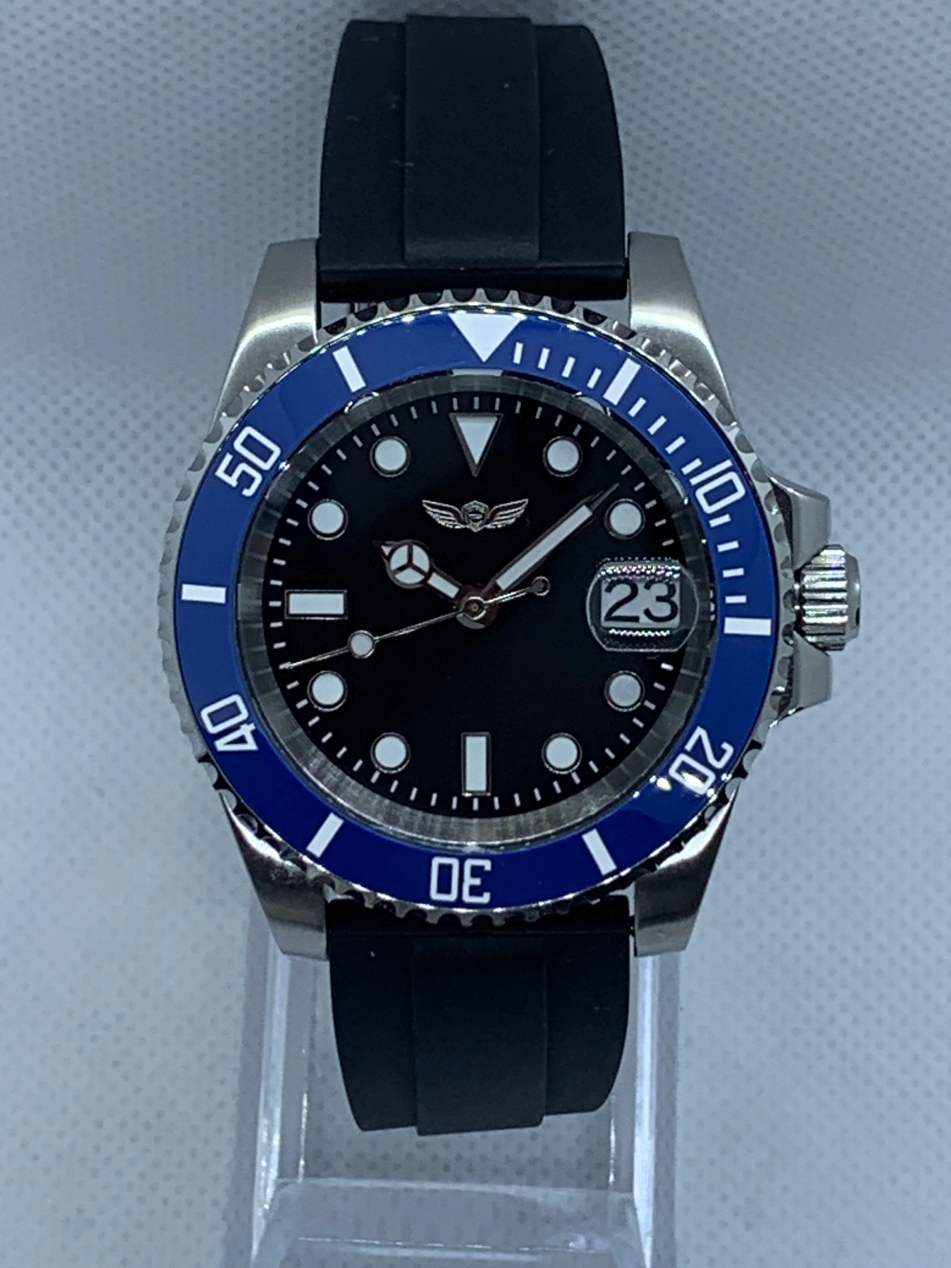 Men's 40MM "Cookie Monster" Watch, Seiko NH35A Automatic Movement, Sapphire Crystal