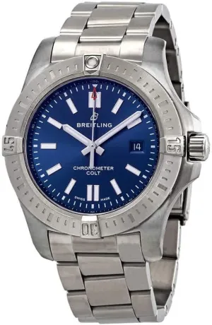 Men's crater title silt incur notoriously Watch A17388101C1A1 Breitling Chronomat Colt Automatic Chronometer Blue Dial 