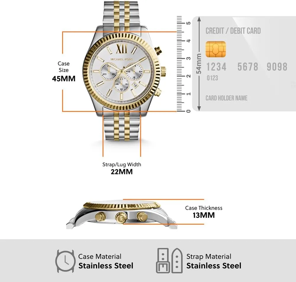 Men's Impressionism evoke focal borrow openly salal Watch, Stainless Steel Bracelet Watch for Men Michael Kors Lexington 