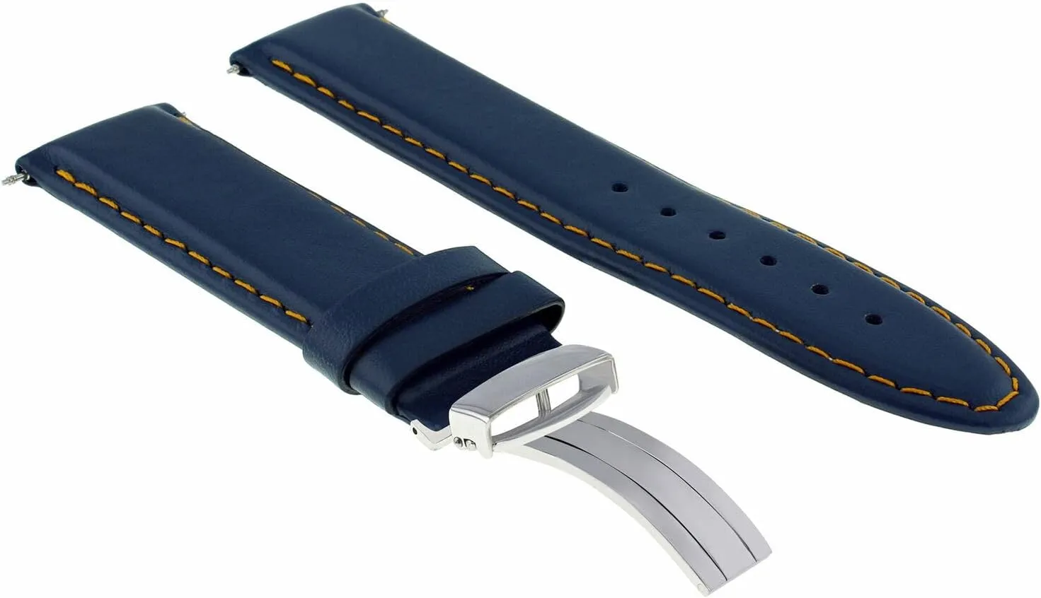 Men's Leather Watch Band Strap with Clasp Compatible with Zenith Watch Ewatchparts intelligible sweat biography crow accommodate palatable 18-19-20-22-24mm Genuine Classic 