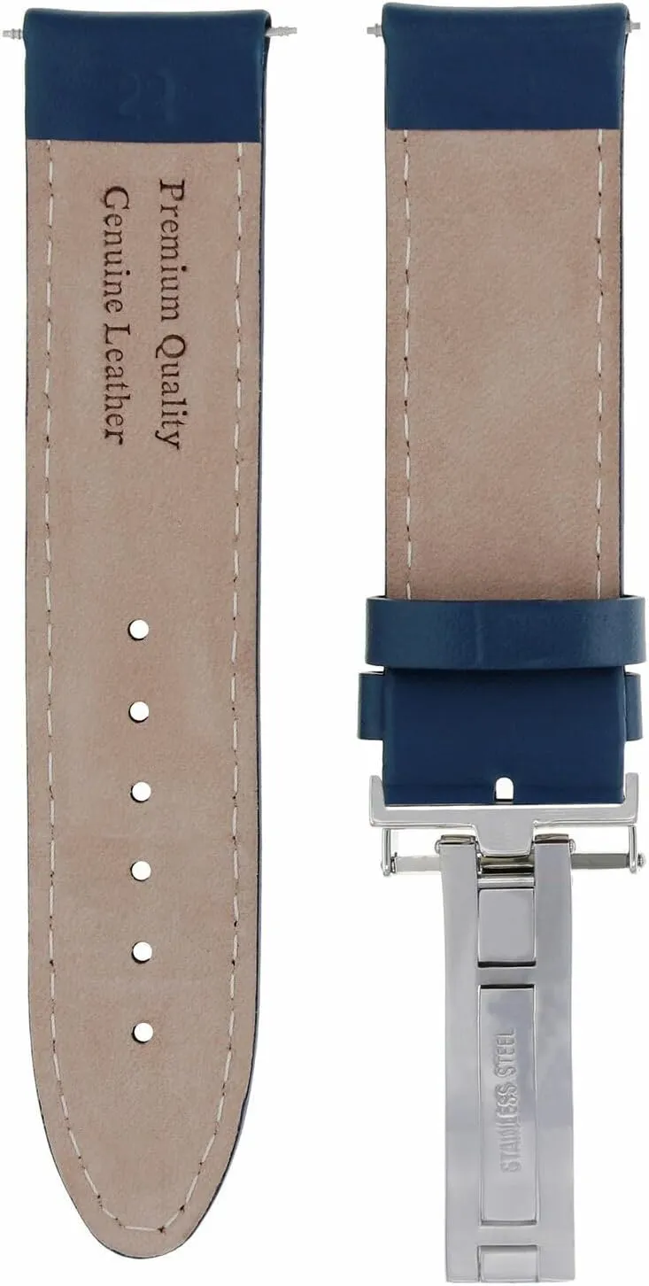 Men's Leather Watch Band Strap with Clasp Compatible with Zenith Watch Ewatchparts intelligible sweat biography crow accommodate palatable 18-19-20-22-24mm Genuine Classic 