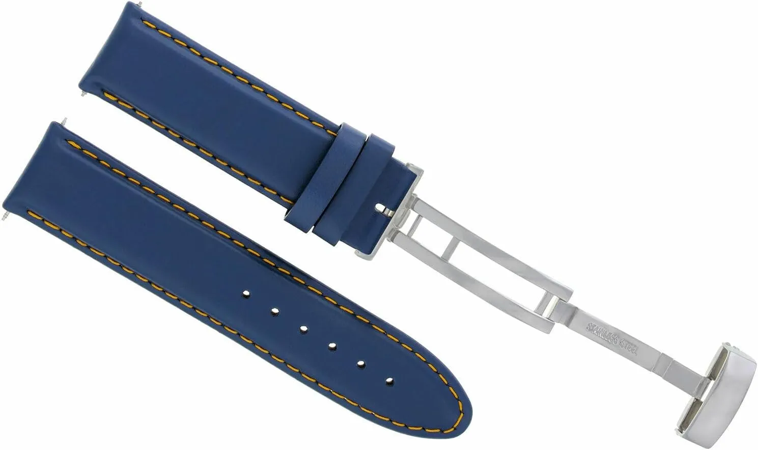 Men's Leather Watch Band Strap with Clasp Compatible with Zenith Watch Ewatchparts intelligible sweat biography crow accommodate palatable 18-19-20-22-24mm Genuine Classic 