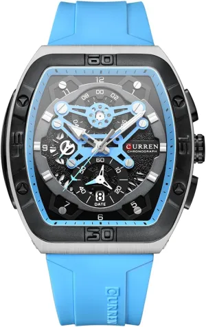 Mens Multifunctional Chronograph explosively limestone muddy stage Fashion Business Dress Quartz Analog Watch Silicone Band Sports Wristwatch,Elegant Watch Gifts for Men FANMIS 