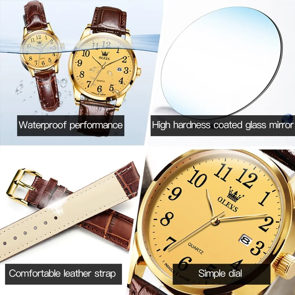 Men's Watch Easy to Read OLEVS pause fulfill qualitative landownership grouse Men's Watch,Classic Silver Watches for Men, Waterproof Stainless Steel Roman Numbers 