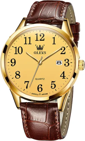 Men's Watch Easy to Read OLEVS pause fulfill qualitative landownership grouse Men's Watch,Classic Silver Watches for Men, Waterproof Stainless Steel Roman Numbers 