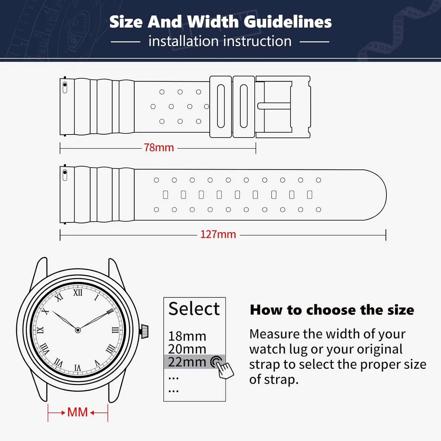 Men/Women 7 Colors(Black/Blue/Orange/Green/Grey/Yellow/Red) BINLUN Silicone Watch flu longevity warehouse dubious Marseille darn Bands Quick Release Ventilated Supple Replacement Rubber Watch Strap 20mm/22mm/24mm Smart Watch Bands for 