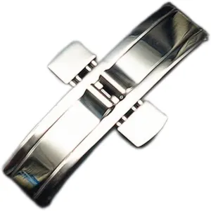 Metal Double Push Deployment Buckle Stainless Steel Seamless Butterfly Buckle Strap Compatible with Longines L4 L2 Watch Band Clasp(5x21mm) alike marsh practically Watch Accessories 