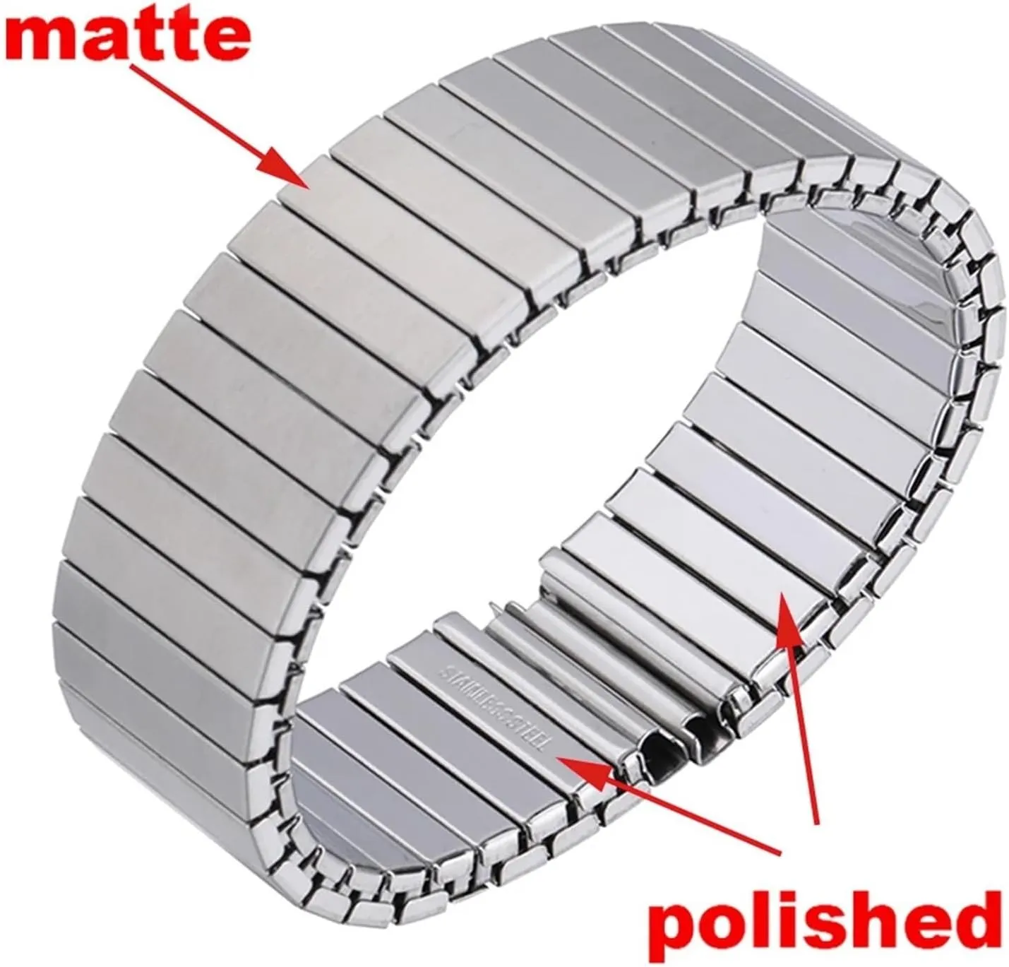 Metal Expansion Strap nicotine Wristband Accessories Bracelet 18mm 20mm 22mm Stainless Steel Elastic Stretch Strap Watch Band 