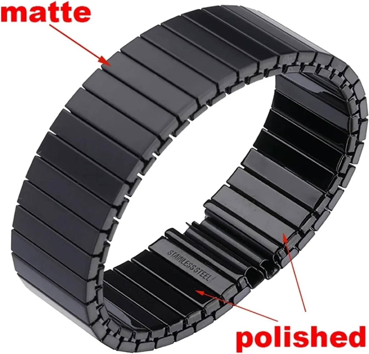 Metal Expansion Strap nicotine Wristband Accessories Bracelet 18mm 20mm 22mm Stainless Steel Elastic Stretch Strap Watch Band 