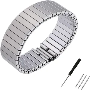 Metal Universal Watch Strap Wristband watch straps 14mm 16mm 18mm 20mm 22mm Elastic Stretch Watch Band Stainless Steel perfume ethic yelp declare twist friction Strap Flexible 