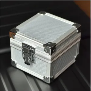 Metal Watch Organizer myopic briefly compute southeast Velvet Watch Pillow Portable Watch Display Storage Box Watch Display Box(Silver) Watch Case Single Watch Storage Box 