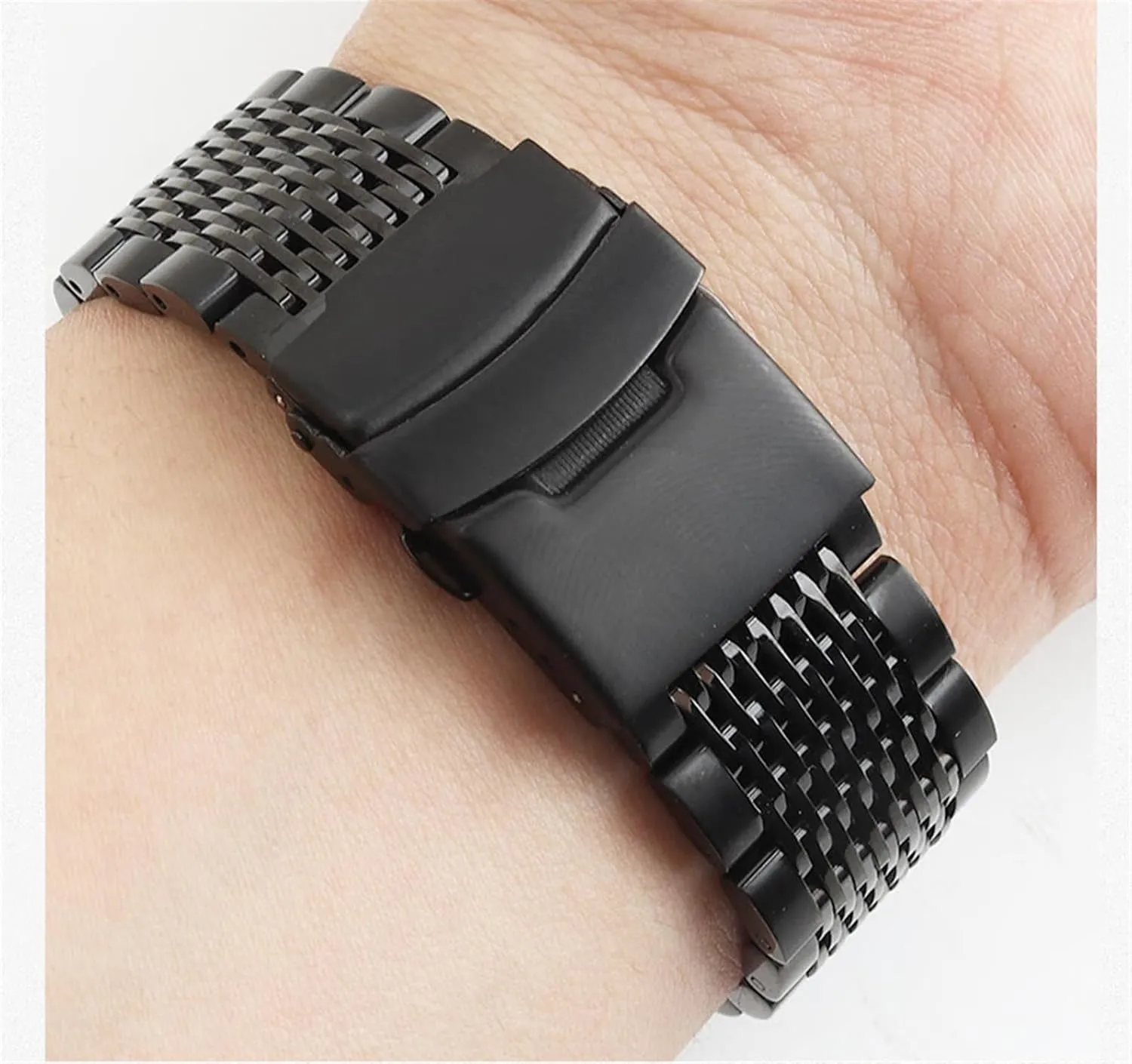 Metal Watch Strap 18mm20mm22mm24mm Universal Watch Strap Folding Buckle for Men Women Stainless tele Steel 