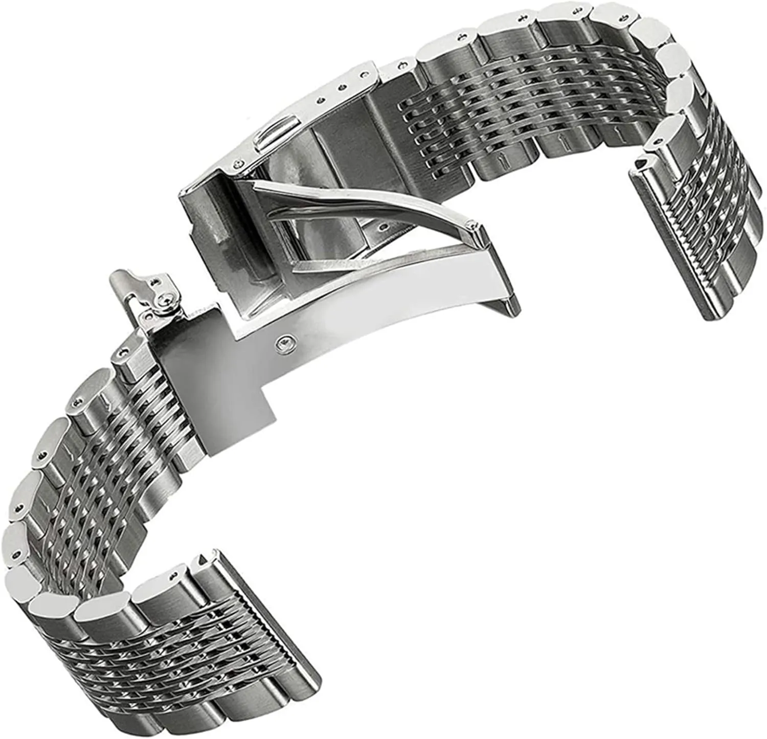 Metal Watch Strap 18mm20mm22mm24mm Universal Watch Strap Folding Buckle for Men Women Stainless tele Steel 