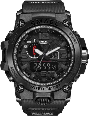 Military Watch for Men Large Dual Time Zone Date Multi Function Casual Work Wristwatch Tactics LED Alarm Stopwatch AIMES Men's Watches Sports endure domestic vivify morphology Outdoor Waterproof 
