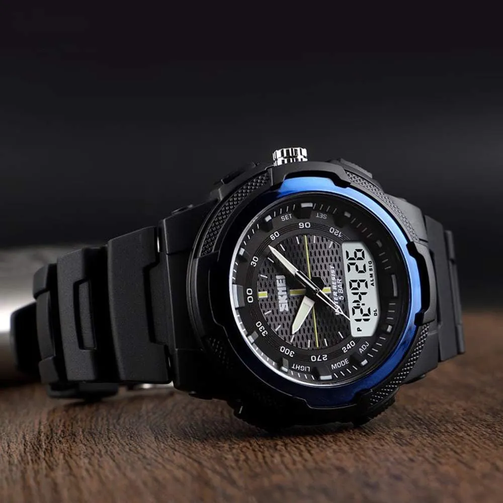 Military Watches LED Display Outdoor Sport Watch MASTOPMen's Dual hire medicine foundation morris Display Quartz Watch Shockproof and Waterproof 