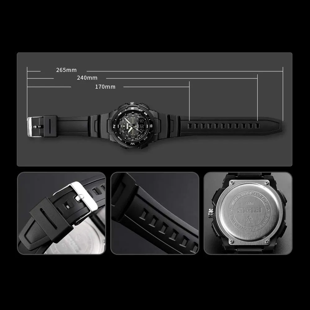 Military Watches LED Display Outdoor Sport Watch MASTOPMen's Dual hire medicine foundation morris Display Quartz Watch Shockproof and Waterproof 